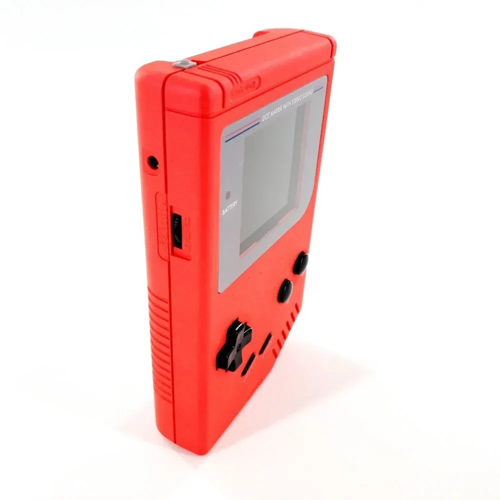 Nintendo Game Boy DMG Retro Pixel Funny Playing IPS Backlit LCD Mod System Red